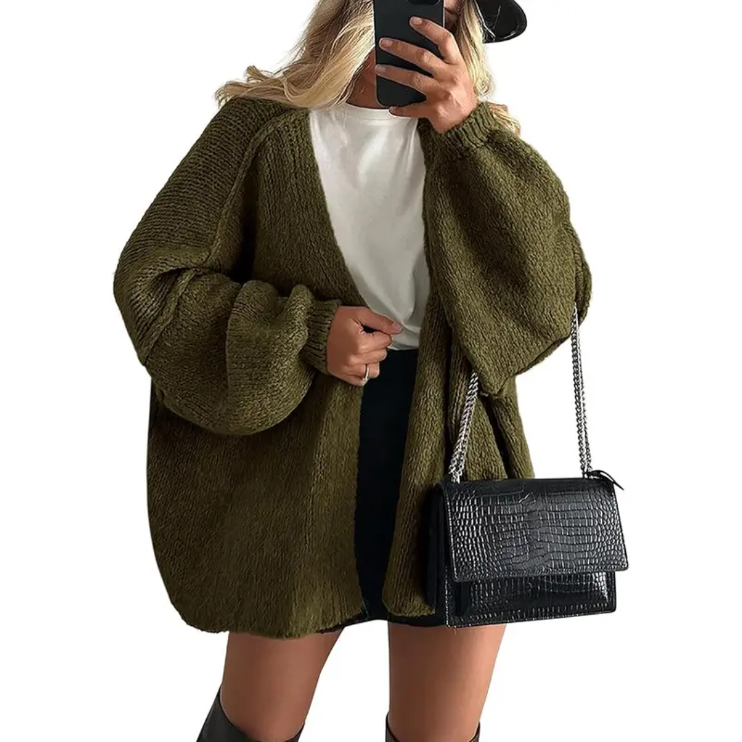 Danielle | Cosy Oversized Lantern Sleeve Cardigan