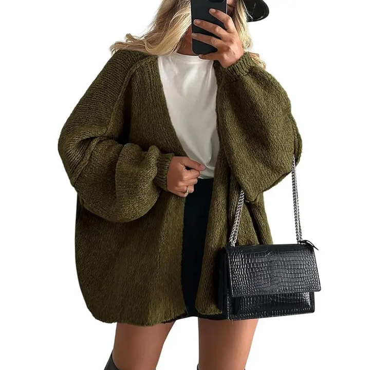 Whitney | Cosy Oversized Open Front Cardigan Sweater