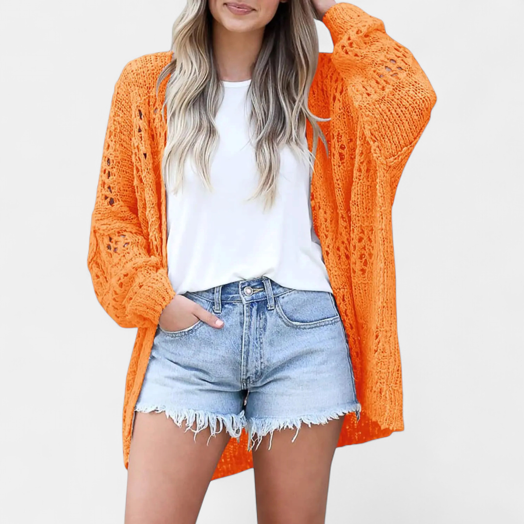 Penelope | Boho Hollow-Out Knit Cardigan