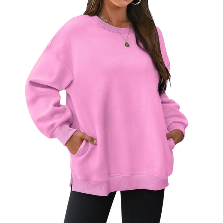 Hannah | Cosy Oversized Fleece Crewneck Pullover