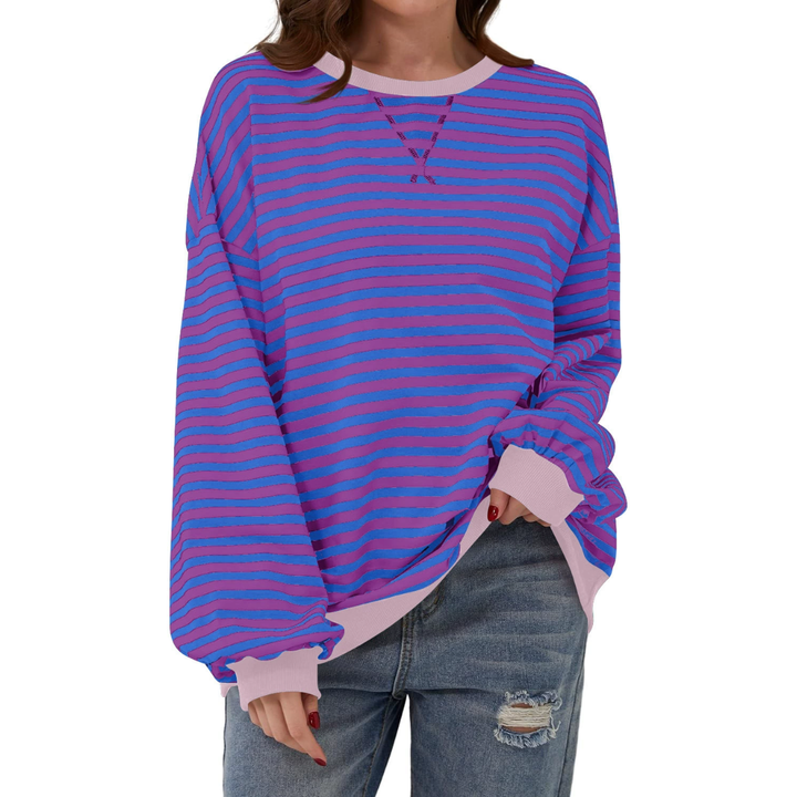 Zara | Relaxed Striped Lantern Sleeve Hoodie