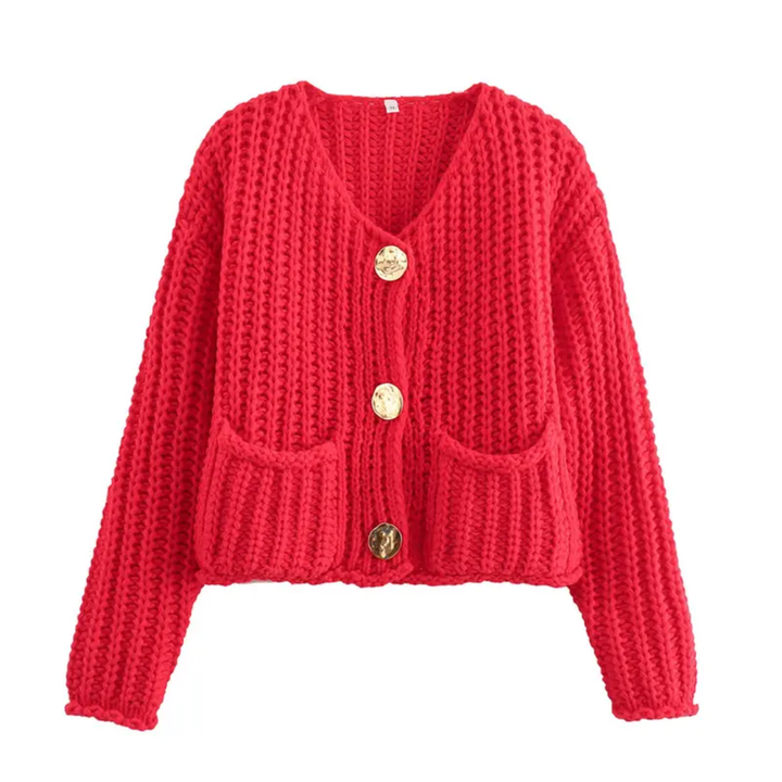 Olivia | Cosy Chunky Knit Cropped Cardigan