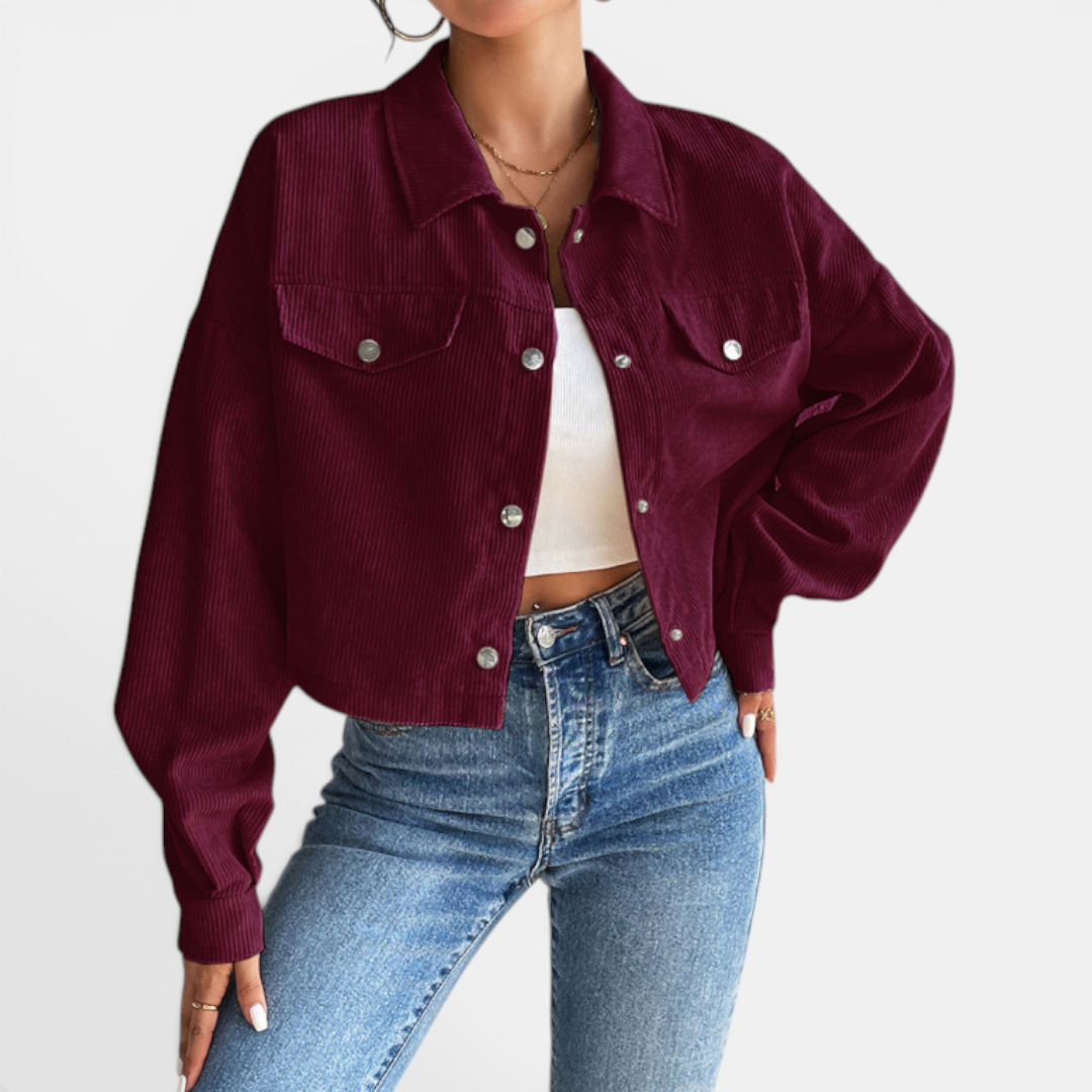 Bianca | Relaxed Corduroy Button-Front Jacket
