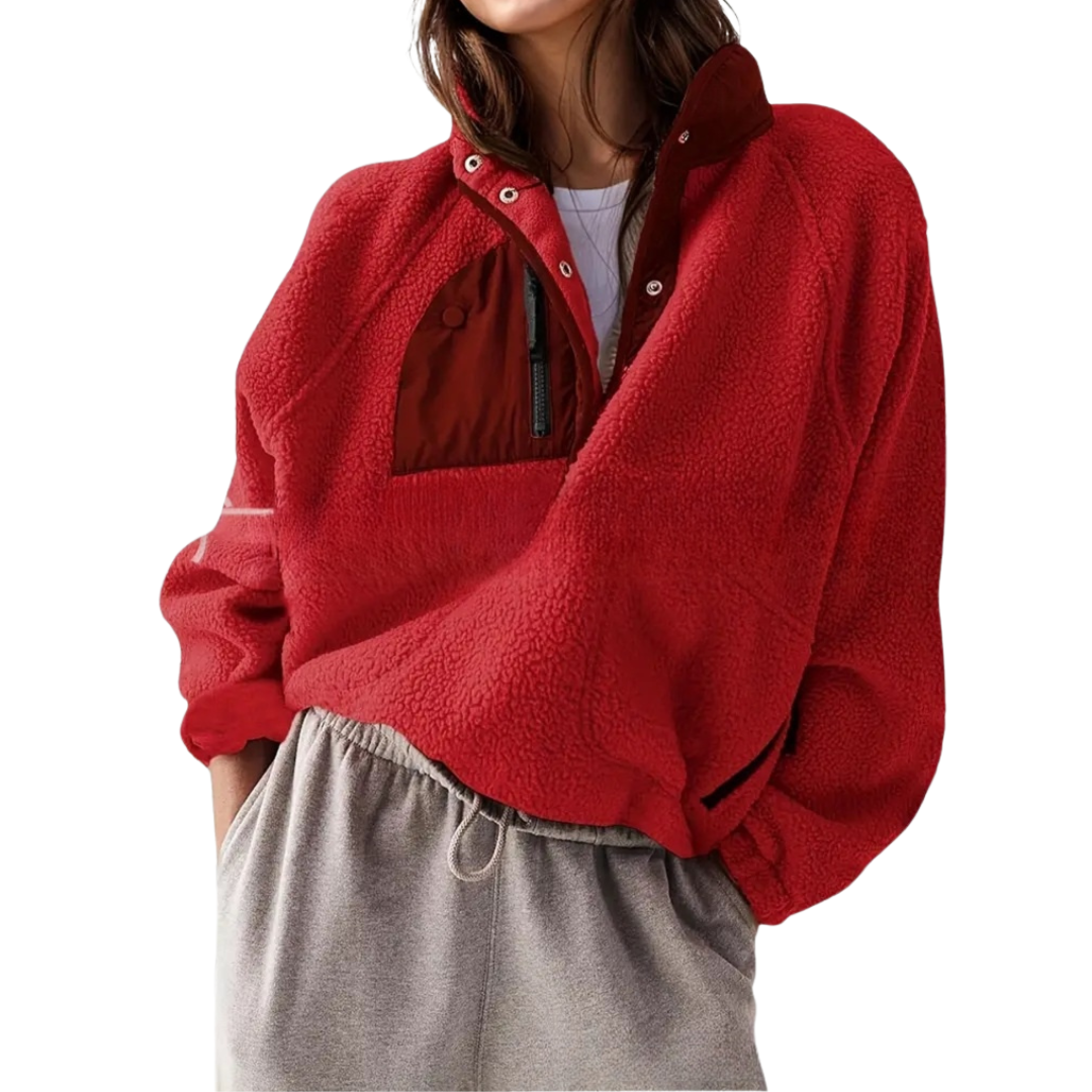 Taylor | Cosy Colorblock Fleece Zip Jacket
