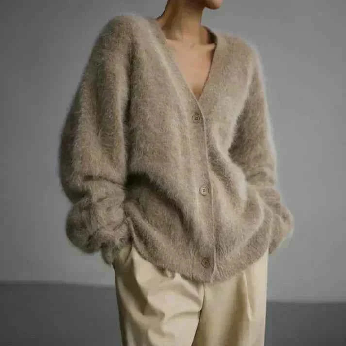 Rachael | Fuzzy Mohair Cardigan