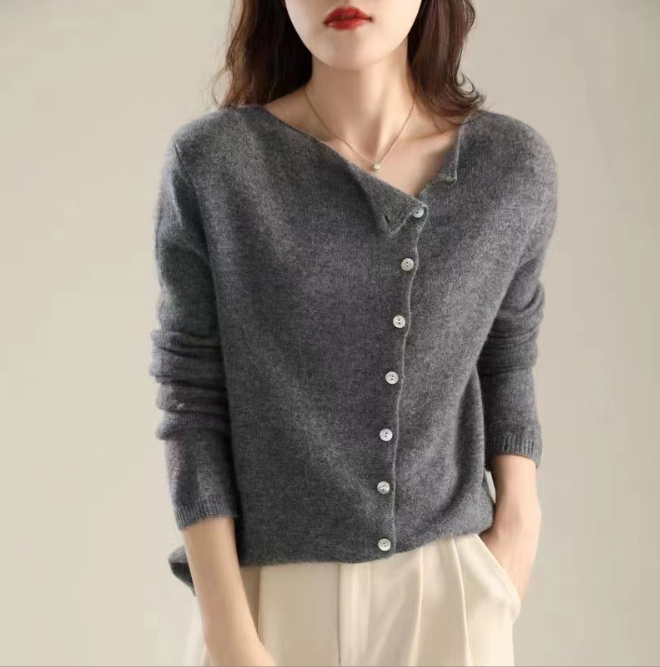 Heidi | Button Front Cable Knit Sweater for Fall & Winter