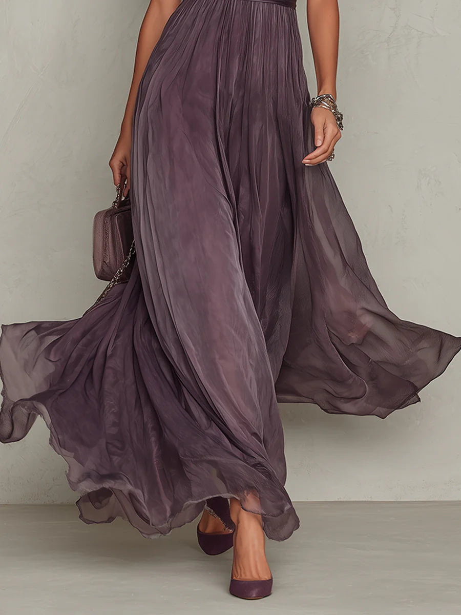 Mia | Maxi dress chiffon vintage elegant