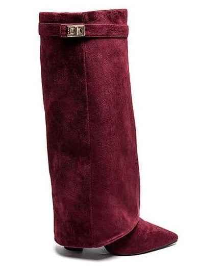 Poppy | Burgundy Suede Boots