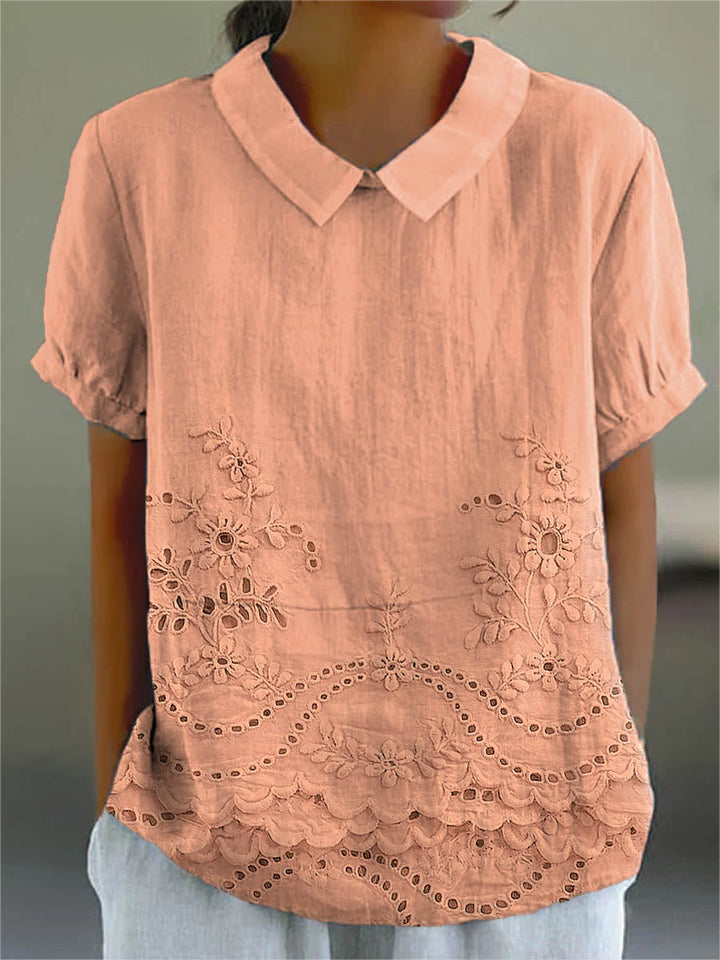 Tabea | Blouse with floral embroidery