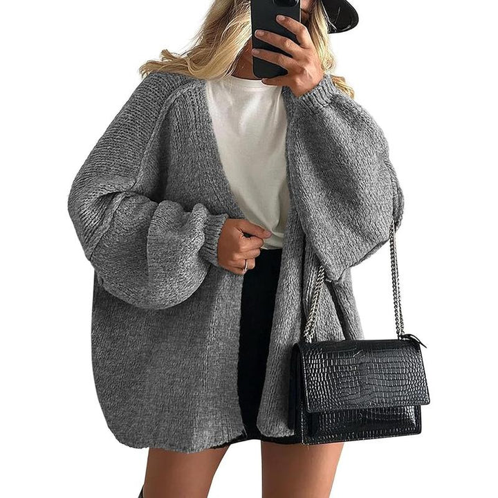 Hayley | Oversized Fit Lantern Sleeve Autumn Knit Cardigan