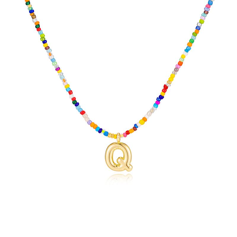 Naomi | Colorful Bubble Letter Necklace