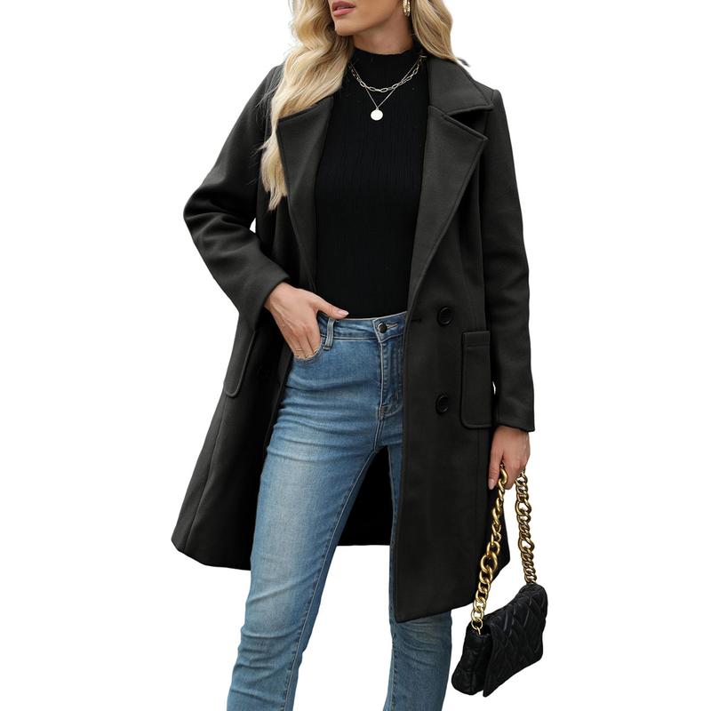 Natalie | Casual Wool Blend Warm Coat with Notch Lapel for Winter Wear