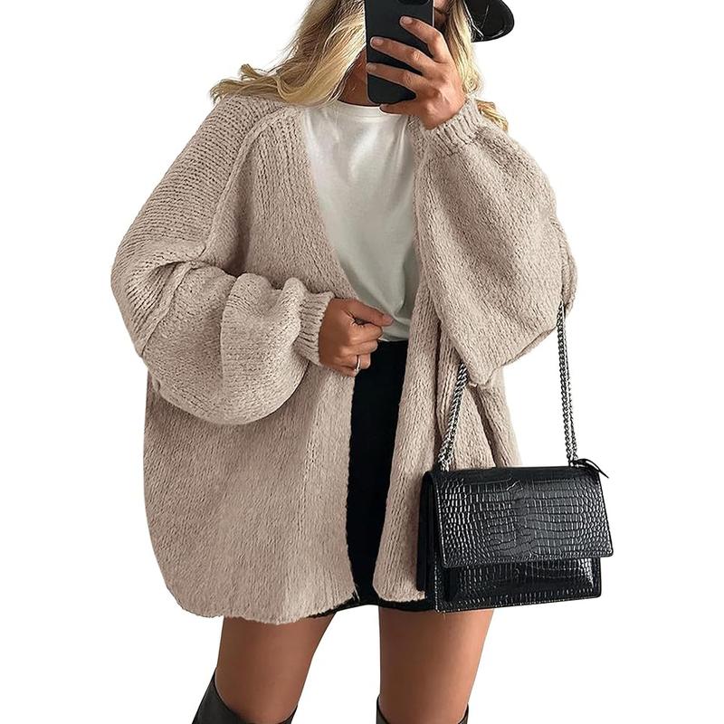 Hayley | Oversized Fit Lantern Sleeve Autumn Knit Cardigan