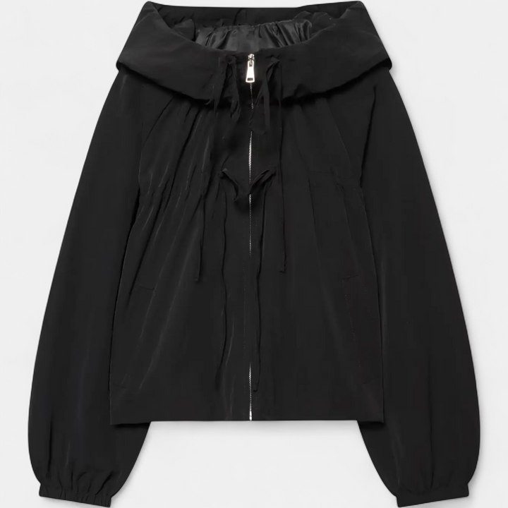 Annabelle | Y2K Bow-Detail Drawstring Hoodie Jacket