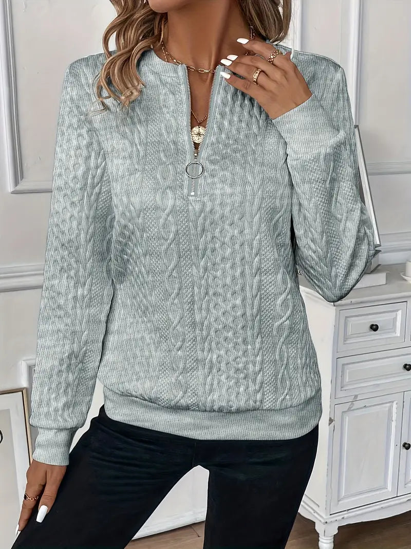 Chloe | Elegant Quarter-Zip Sweater