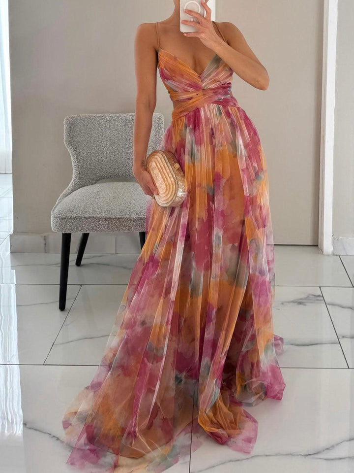 Antonia | Maxi dress floral print with V-neck