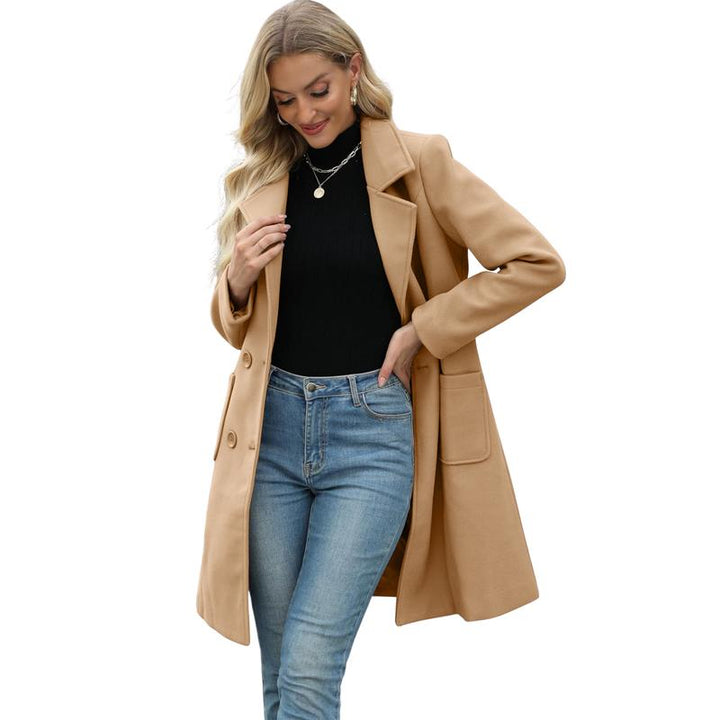 Natalie | Casual Wool Blend Warm Coat with Notch Lapel for Winter Wear