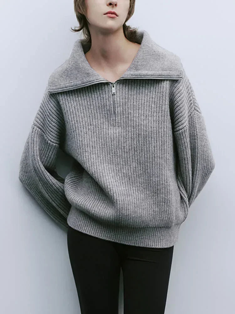 Hannah | Comfy Half-Zip Sweater