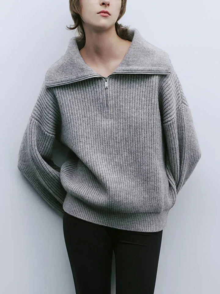 Hannah | Comfy Half-Zip Sweater