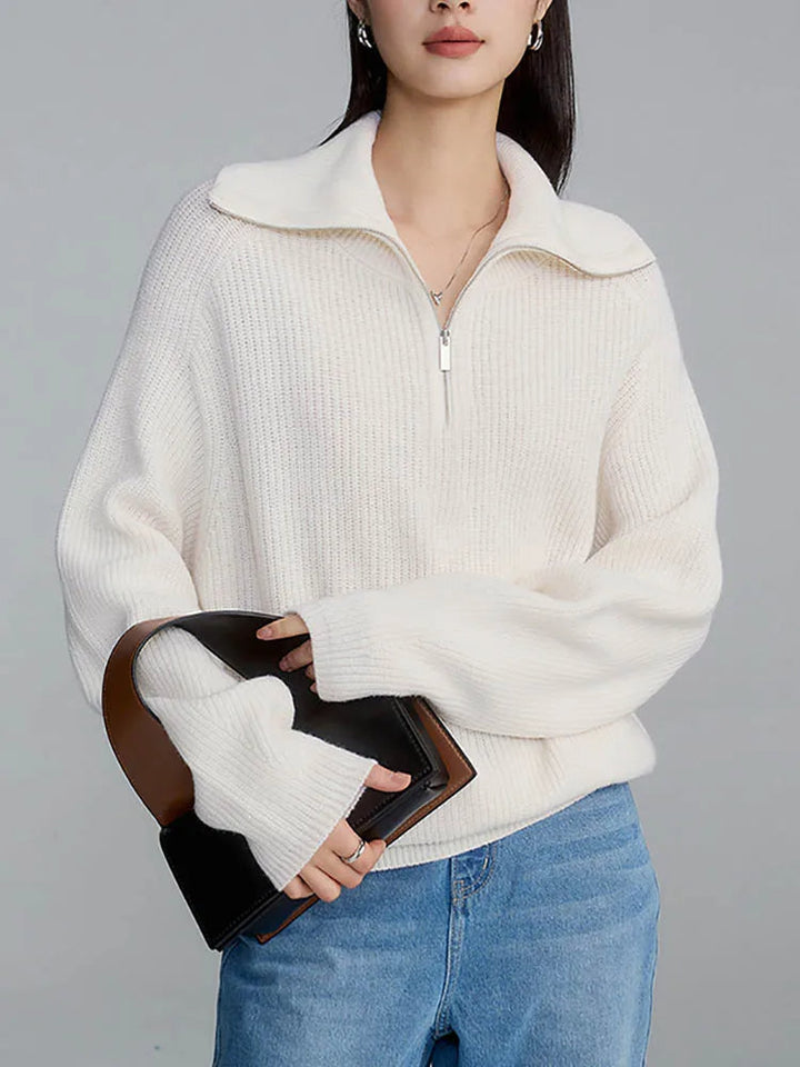 Hannah | Comfy Half-Zip Sweater