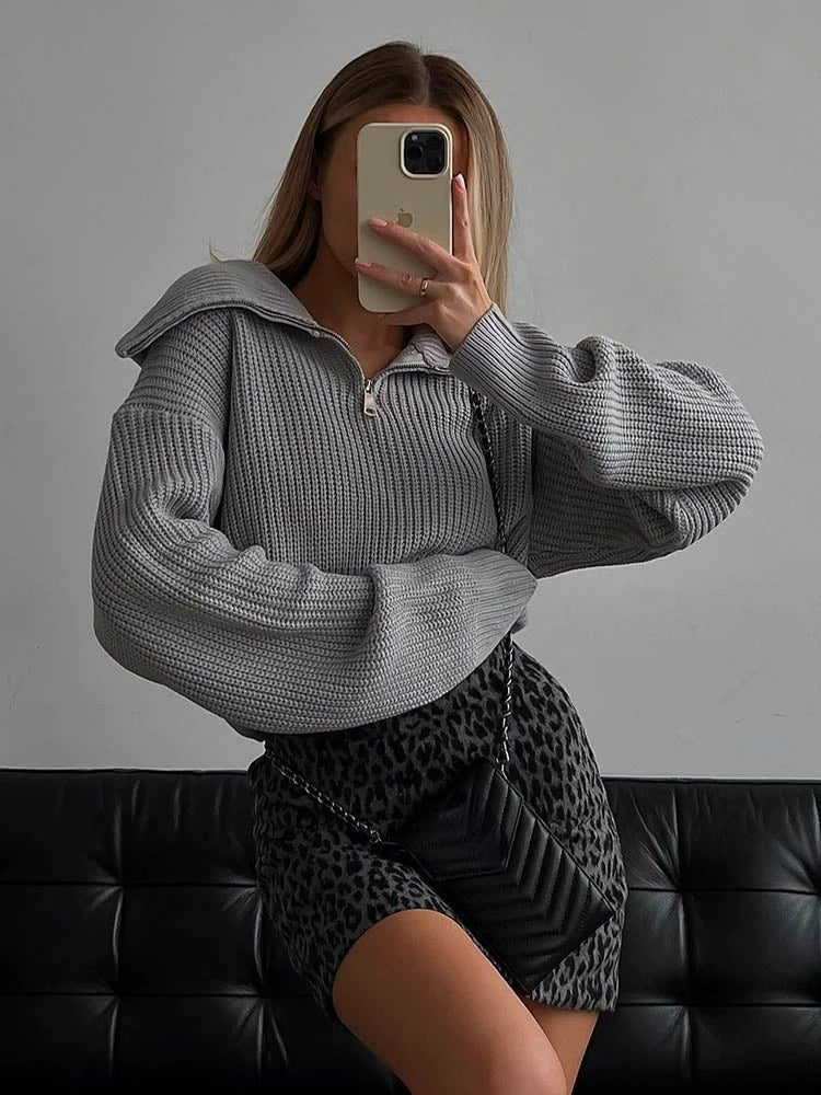Hannah | Comfy Half-Zip Sweater