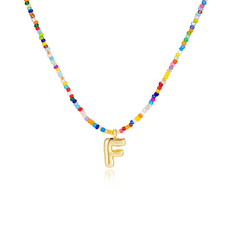 Naomi | Colorful Bubble Letter Necklace