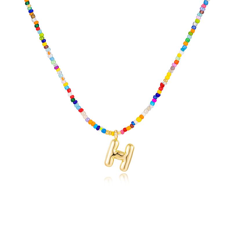 Naomi | Colorful Bubble Letter Necklace