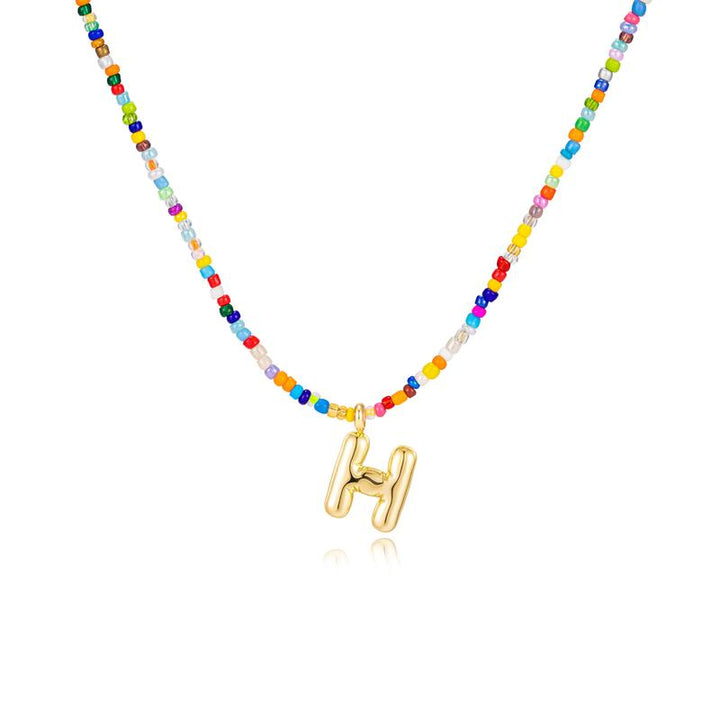 Naomi | Colorful Bubble Letter Necklace