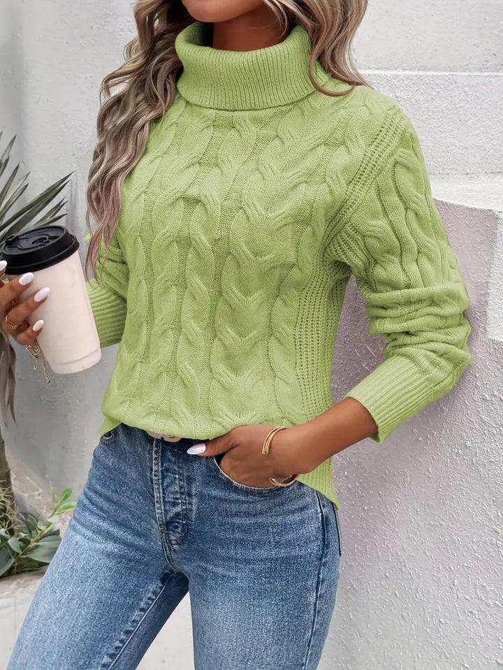 Rachael | Cable Knit Turtleneck Sweater