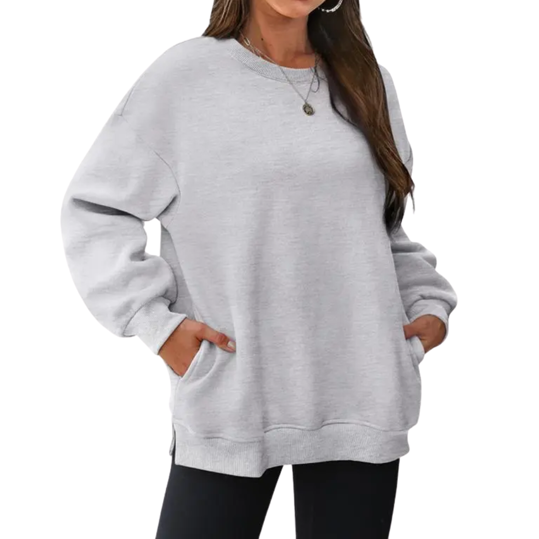 Hannah | Cosy Oversized Fleece Crewneck Pullover