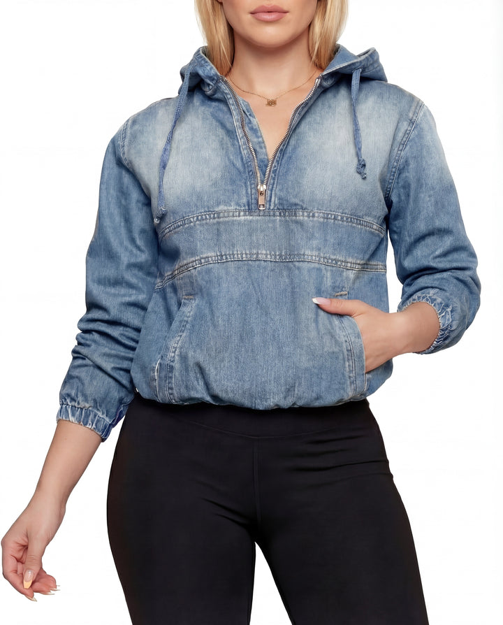 Ella | Casual Half Zip Hoodie Pullover