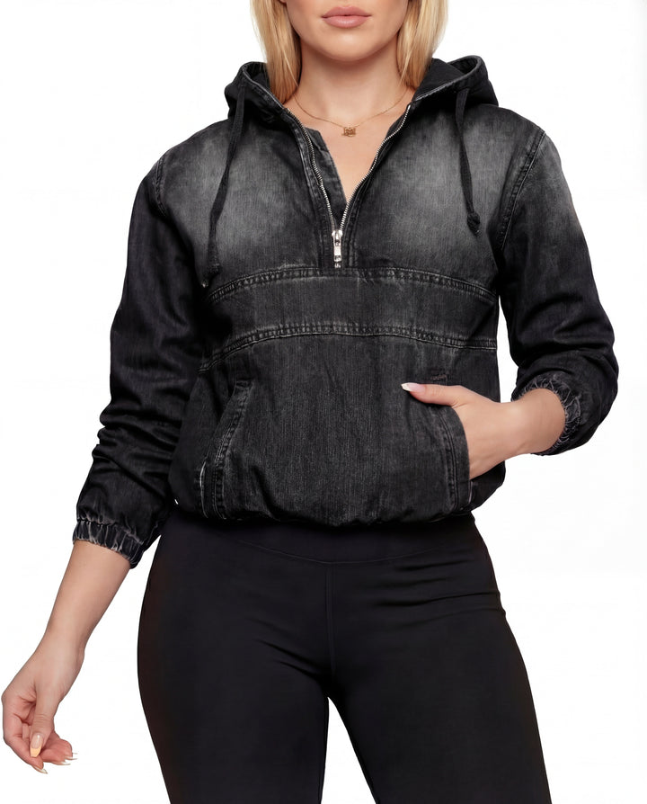 Ella | Casual Half Zip Hoodie Pullover