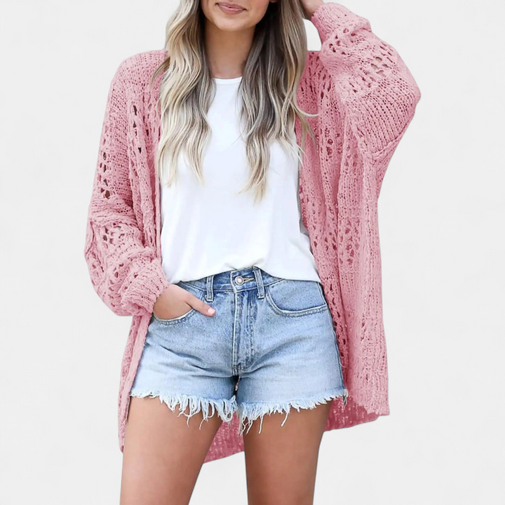Penelope | Boho Hollow-Out Knit Cardigan