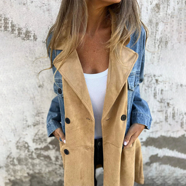 Willow | Two-Tone Denim Trench