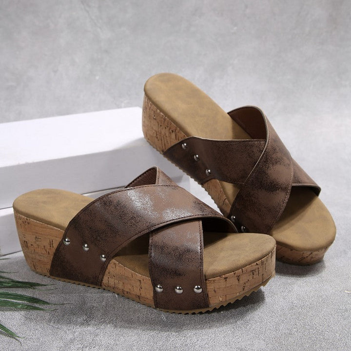 Eva Marlene | Boho wedge sandals