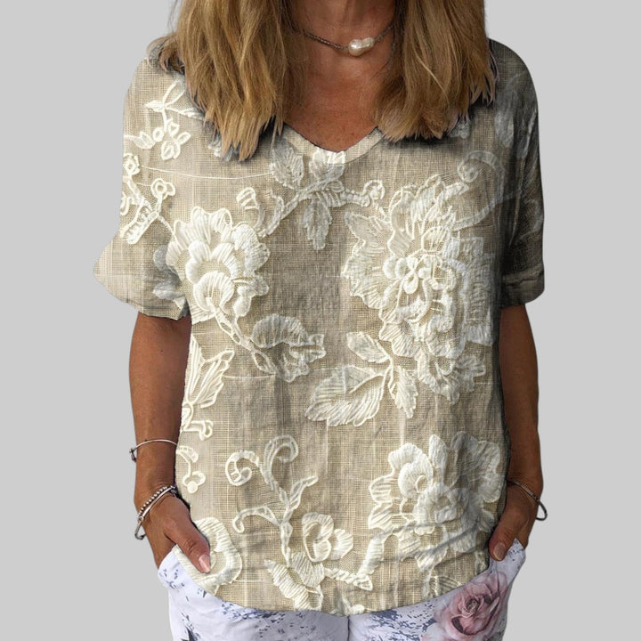 Tamara | Artistic blouse with print