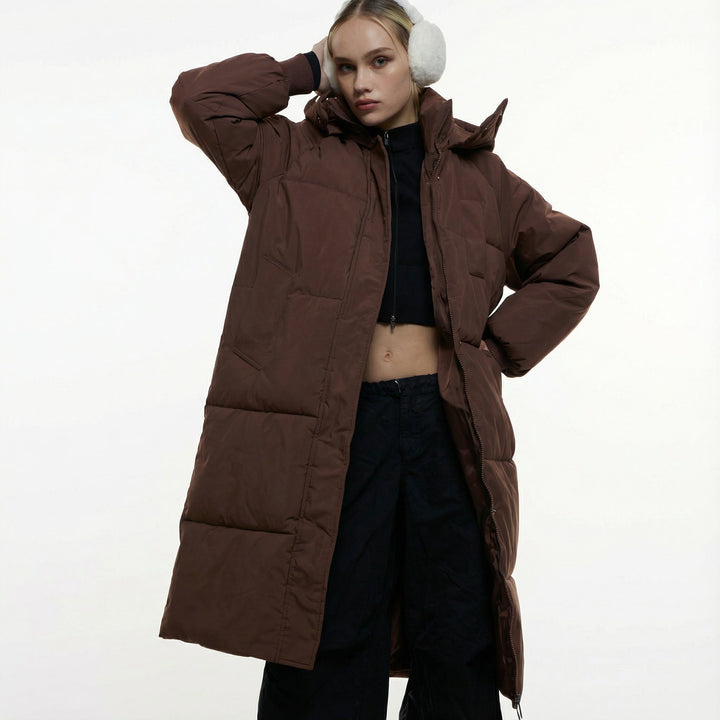 Chloe | Classic Hooded Long Puffer Coat